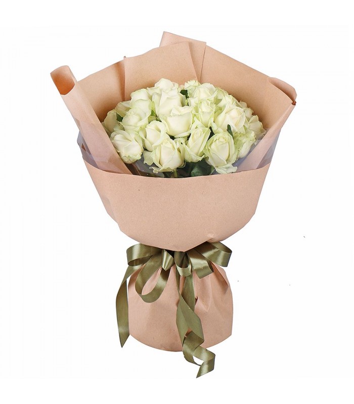 Buket 25 Adet Beyaz Gül