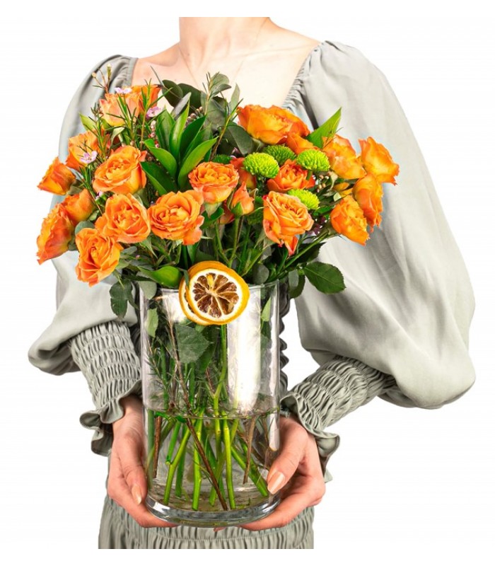 Turuncu Mini Gül Tasarım