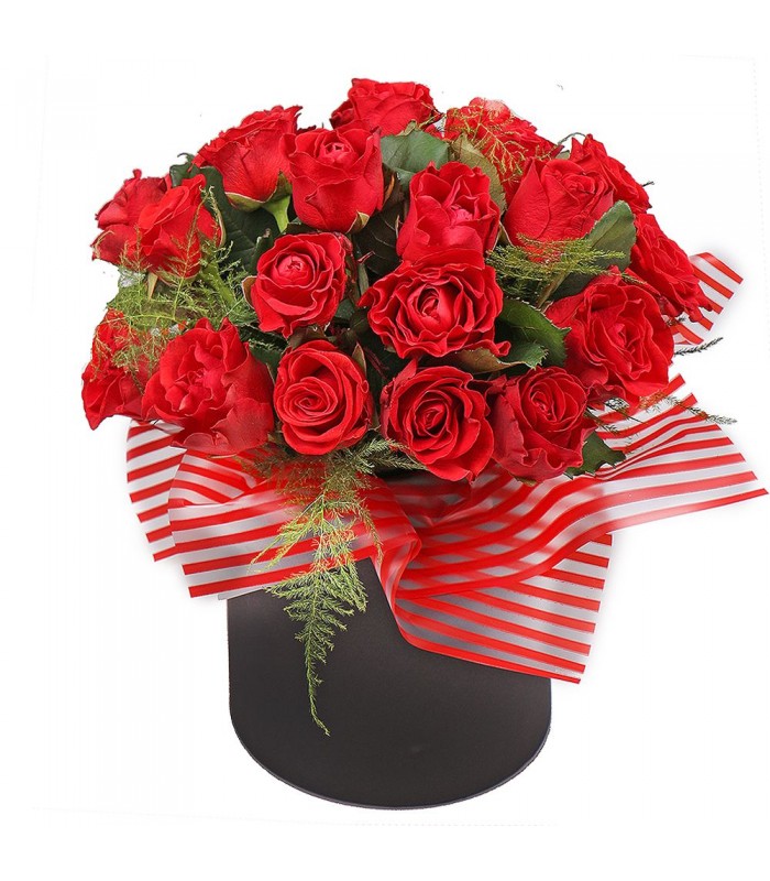 Kutuda 25 Kırmızı Gül