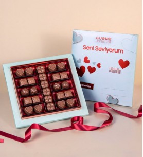 Seni Seviyorum Mesajlı Gurme Lezzetler Kutusu