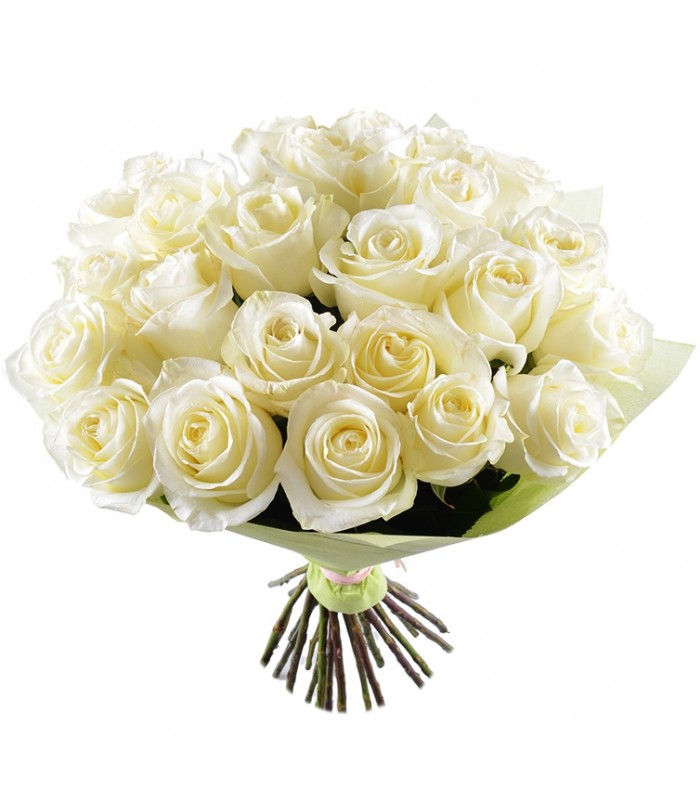 Vazoda 25 Adet Beyaz Gül